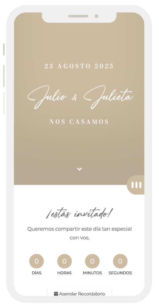 Invitación digital de boda 2026 - Modelo 2