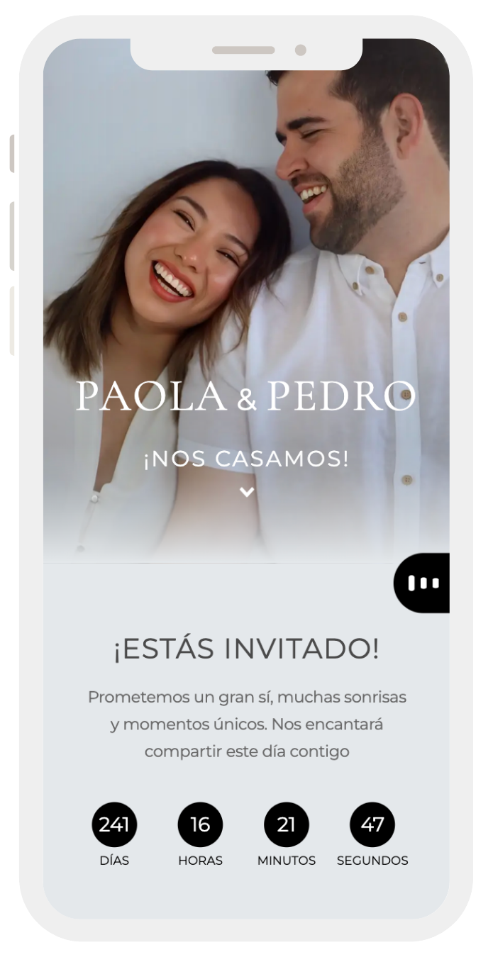 Invitación digital de boda 2026 - Modelo 3