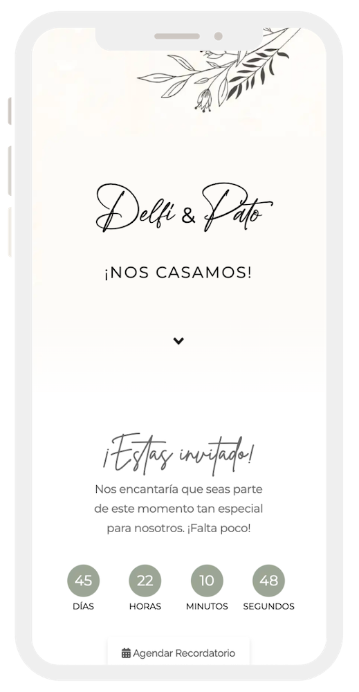 Invitación digital azul