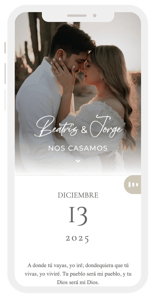 Invitación digital de boda 2026 - Modelo 2