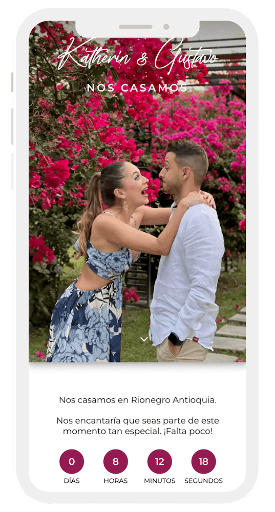 Invitación digital de boda 2026 - Modelo 3