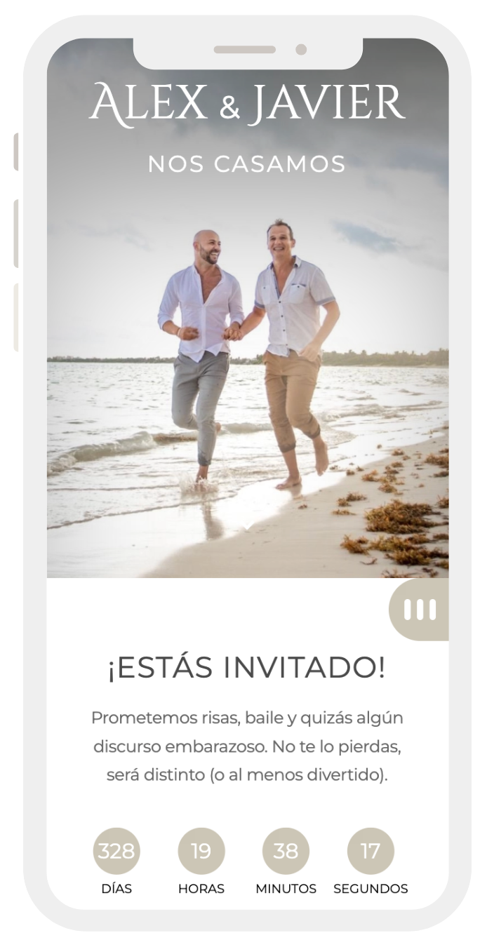 Invitación digital de boda LGBT